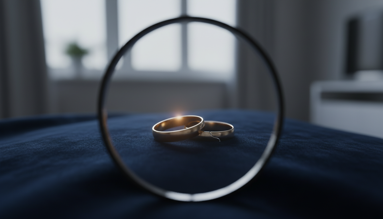 Wedding rings symbolizing domestic trust